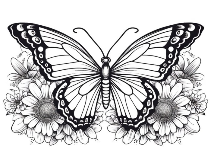 Butterfly coloring book printable