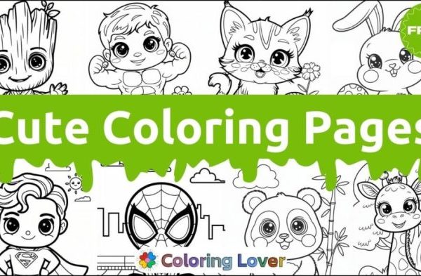 Coloring books kawaii kids coloring sheets