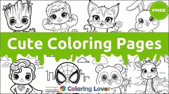 Coloring books kawaii kids coloring sheets