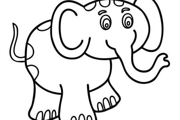 Simple coloring book pages